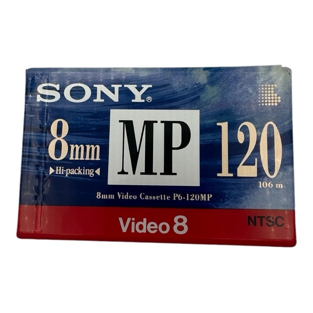 Sony 8mm Video Cassette Tape P6-120MP NTSC Standard 120 Minutes 1 Cassette